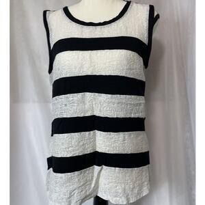 White House Black Market Sleeveless Medium Women's Sheer Front Shirt
